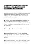 HUD CERTIFICATION BUNDLED EXAMS&NewLine;ACTUAL BUNDLE 2026 QUESTIONS WITH&NewLine;VERIFIED ANSWERS GRADED A&plus;