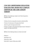 CON 1100V UNDERSTANDING REGULATIONS&NewLine;EXAM 2026 FINAL REVIEW PACK COMPLETE&NewLine;QUESTION SET AND CORE CONCEPT&NewLine;SUMMARY