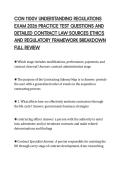 CON 1100V UNDERSTANDING REGULATIONS&NewLine;EXAM 2026 PRACTICE TEST QUESTIONS AND&NewLine;DETAILED CONTRACT LAW SOURCES ETHICS&NewLine;AND REGULATORY FRAMEWORK BREAKDOWN&NewLine;FULL REVIEW