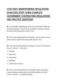 CON 1100V UNDERSTANDING REGULATIONS&NewLine;EXAM 2026 STUDY GUIDE COMPLETE&NewLine;GOVERNMENT CONTRACTING REGULATIONS&NewLine;AND PRACTICE QUESTIONS