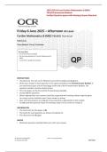 2026 Update OCR AS Level Further Mathematics B &lpar;MEI&rpar; Y414-01 Numerical Methods Verified Question Paper with Marking Scheme