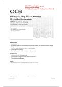 2026 Update OCR AS Level English Language H070-01 Exploring Language Verified Question Paper with Marking Scheme