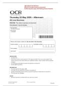 2026 Update OCR AS Level Business H031-02 The Wider Business Environment Verified Question Paper with Marking Scheme
