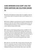 IAABO REFRESHER COMPREHENSIVE TEST&NewLine;PAPER 2026 COMPLETE QUESTIONS AND&NewLine;ANSWERS EXPERT VERIFIED GRADED A