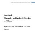 Maternity and Pediatric Nursing 3rd Edition Ricci Test Bank Updated Latest 2025&ndash;2026 Comprehensive Exam Prep Resource for Maternal&comma; Newborn&comma; and Child Health Nursing Mastery with Practice Questions&comma; Detailed Solutions&comma; and Real Exam Insights for Academic 