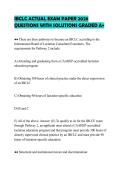 IBCLC EXAMINATION TEST 2026&NewLine;COMPREHENSIVE QUESTIONS AND&NewLine;SOLUTIONS CERTIFICATION EVALUATION&NewLine;GRADED A&plus;
