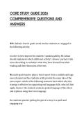 CORE STUDY GUIDE 2026&NewLine;COMPREHENSIVE QUESTIONS AND&NewLine;ANSWERS&NewLine;
