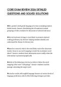 CORE EXAM REVIEW 2026 DETAILED&NewLine;QUESTIONS AND SOLVED SOLUTIONS&NewLine;