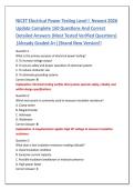 NICET Electrical Power Testing Level I  Newest 2026 &NewLine;Update Complete 150 Questions And Correct &NewLine;Detailed Answers &lpar;Most Tested Verified Questions&rpar; &NewLine;&vert;Already Graded A&plus;&vert;&vert;Brand New Version&excl;&excl; 