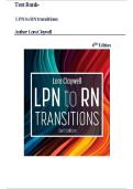 LPN to RN Transitions &ndash; 6th Edition &lpar;Lora Claywell&rpar; &vert; Complete Test Bank with Questions and Answers &vert; All Chapters 1-18 covered 