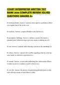COURT INTERPRETER WRITTEN TEST&NewLine;BANK 2026 COMPLETE REVIEW SOLVED&NewLine;QUESTIONS GRADED A&plus;