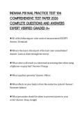 INDIANA PSI NAIL PRACTICE TEST 106 FINAL&NewLine;PAPER 2026 TESTED QUESTIONS WITH FULL&NewLine;SOLUTION GRADED A&plus;