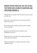 INDIANA FOR HIRE ENDORSEMENT EXAM&NewLine;ACTUAL TEST PAPER 2026 COMPLETE&NewLine;QUESTIONS AND SOLUTIONS GRADED A&plus;