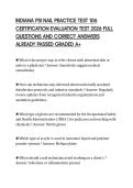 INDIANA FOR HIRE ENDORSEMENT EXAM&NewLine;CERTIFICATION EVALUATION TEST 2026 FULL&NewLine;QUESTIONS AND CORRECT ANSWERS&NewLine;ALREADY PASSED GRADED A&plus;