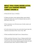 IMPACT TEXAS YOUNG DRIVERS TEST 2026&NewLine;FULL QUESTIONS WITH CORRECT&NewLine;ANSWERS GRADED A&plus;