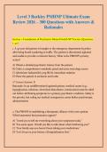 Barkley PMHNP Ultimate Exam Review 2026&colon; Level 3 &ndash; 300 Practice Questions with Answers & Rationales