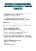 NUR 1025C - FSCJ FINAL TEST 2026&NewLine;QUESTIONS WITH CORRECT ANSWERS&NewLine;GRADED A&plus;