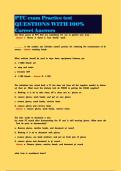 PTC exam Practice test QUESTIONS WITH 100&percnt; Correct Answers