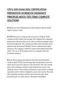 CPCU 500 EXAM 2026 CERTIFICATION&NewLine;PREPARATION WORKBOOK INSURANCE&NewLine;PRINCIPLES MOCK TEST ITEMS COMPLETE&NewLine;SOLUTIONS