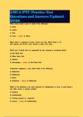 AMCA PTC Practice Test Questions and Answers Updated 2026