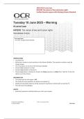 2026 Update OCR A Level Law H418-03 The Nature of Law and Human Rights Verified Question Paper with Marking Scheme
