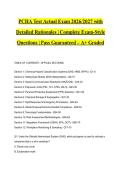 PCHA Test Actual Exam 2026&sol;2027 with Detailed Rationales &vert; Complete Exam-Style Questions &vert; Pass Guaranteed &ndash; A&plus; Graded&NewLine;&NewLine;