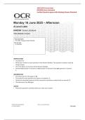 2026 Update OCR A Level Latin H443-04 Verse Literature Verified Question Paper with Marking Scheme