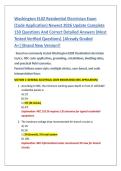 Washington EL02 Residential Electrician Exam &NewLine;&lpar;Code Application&rpar; Newest 2026 Update Complete &NewLine;150 Questions And Correct Detailed Answers &lpar;Most &NewLine;Tested Verified Questions&rpar; &vert;Already Graded &NewLine;A&plus;&vert;&vert;Brand New Version&excl;&excl;