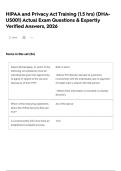 HIPAA and Privacy Act Training &lpar;1&period;5 hrs&rpar; &lpar;DHA-US001&rpar; Actual Exam Questions & Expertly Verified Answers&comma; 2026