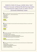 NUR253&sol; NUR 253 Exam 2 &lpar;NEW 2026&sol; 2027 Update&rpar; Concepts of Mental Health Nursing Guide&vert; Comprehensive Q&A&vert; Grade A&vert; 100&percnt; Correct &lpar;Accurate Solutions&rpar;- Galen