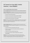 NC Funeral Law EXAM Questions & Answers&comma; Well Elaborated &vert; Already Verified Test &vert;100&percnt; Verified solutions &vert; Latest