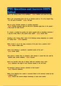 PTC Questions and Answers 100&percnt; Solved