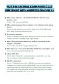 NUR 5461 ACTUAL EXAM PAPER 2026&NewLine;QUESTIONS WITH ANSWERS GRADED A&plus;