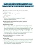 NUR 5461 CERTIFICATION SCRIPT 2026&NewLine;QUESTIONS WITH SOLUTIONS GRADED A&plus;