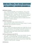 NUR 5461 FINAL TEST 2026 QUESTIONS&NewLine;WITH CORRECT ANSWERS GRADED A&plus;