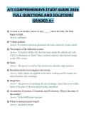 ATI COMPREHENSIVE STUDY GUIDE 2026&NewLine;FULL QUESTIONS AND SOLUTIONS&NewLine;GRADED A&plus;
