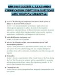 NUR 5461 QUIZZES 1&comma; 2&comma;3&comma;4&comma;5 AND 6&NewLine;CERTIFICATION SCRIPT 2026 QUESTIONS&NewLine;WITH SOLUTIONS GRADED A&plus;