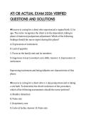 ATI OB ACTUAL EXAM 2026 VERIFIED&NewLine;QUESTIONS AND SOLUTIONS&NewLine;