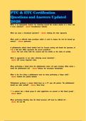 PTC & ETC Certification Questions and Answers Updated 2026