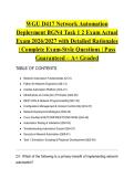 WGU D417 Network Automation Deployment BGN4 Task 1 2 Exam Actual Exam 2026&sol;2027 with Detailed Rationales &vert; Complete Exam-Style Questions &vert; Pass Guaranteed &ndash; A&plus; Graded&NewLine;&NewLine;