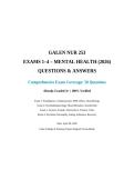 NUR 253 Mental Health Nursing &vert; Galen College of Nursing &vert; 2026 Exams 1&ndash;4 Comprehensive Q&A Test Bank