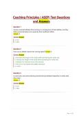 Coaching Principles &lpar; ASEP&rpar; Test Questions and Answers&NewLine;