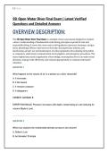 SSI Open Water Diver Final Exam &vert; Latest Verified &NewLine;Questions and Detailed Answers 