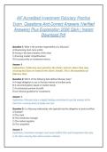AIF Accredited Investment Fiduciary Practice Exam  Questions And Correct Answers &lpar;Verified Answers&rpar; Plus Explanation 2026 Q&A &vert; Instant Download Pdf