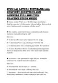 CPCU 540 ACTUAL TEST BANK 2026&NewLine;COMPLETE QUESTIONS AND&NewLine;ANSWERS FULL SOLUTION&NewLine;PRACTICE STUDY GUIDE