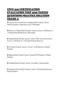 CPCU 540 CERTIFICATION&NewLine;EVALUATION TEST 2026 TESTED&NewLine;QUESTIONS PRACTICE SOLUTION&NewLine;GRADE A