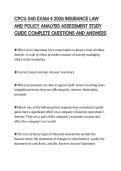 CPCU 540 EXAM 4 2026 INSURANCE LAW&NewLine;AND POLICY ANALYSIS ASSESSMENT STUDY&NewLine;GUIDE COMPLETE QUESTIONS AND ANSWERS&NewLine;