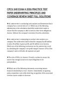 CPCU 540 EXAM 4 2026 PRACTICE TEST&NewLine;PAPER UNDERWRITING PRINCIPLES AND&NewLine;COVERAGE REVIEW SHEET FULL SOLUTIONS&NewLine;