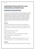 Certified Safety Professional &lpar;CSP&rpar; Exam &vert; Latest &NewLine;Verified Questions and Detailed Answers