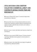 CPCU 540 EXAM 4 2026 QUESTION&NewLine;COLLECTION COMMERCIAL LIABILITY AND&NewLine;CONTRACTS MODULE SOLVED ITEMS AND&NewLine;RESPONSE KEY